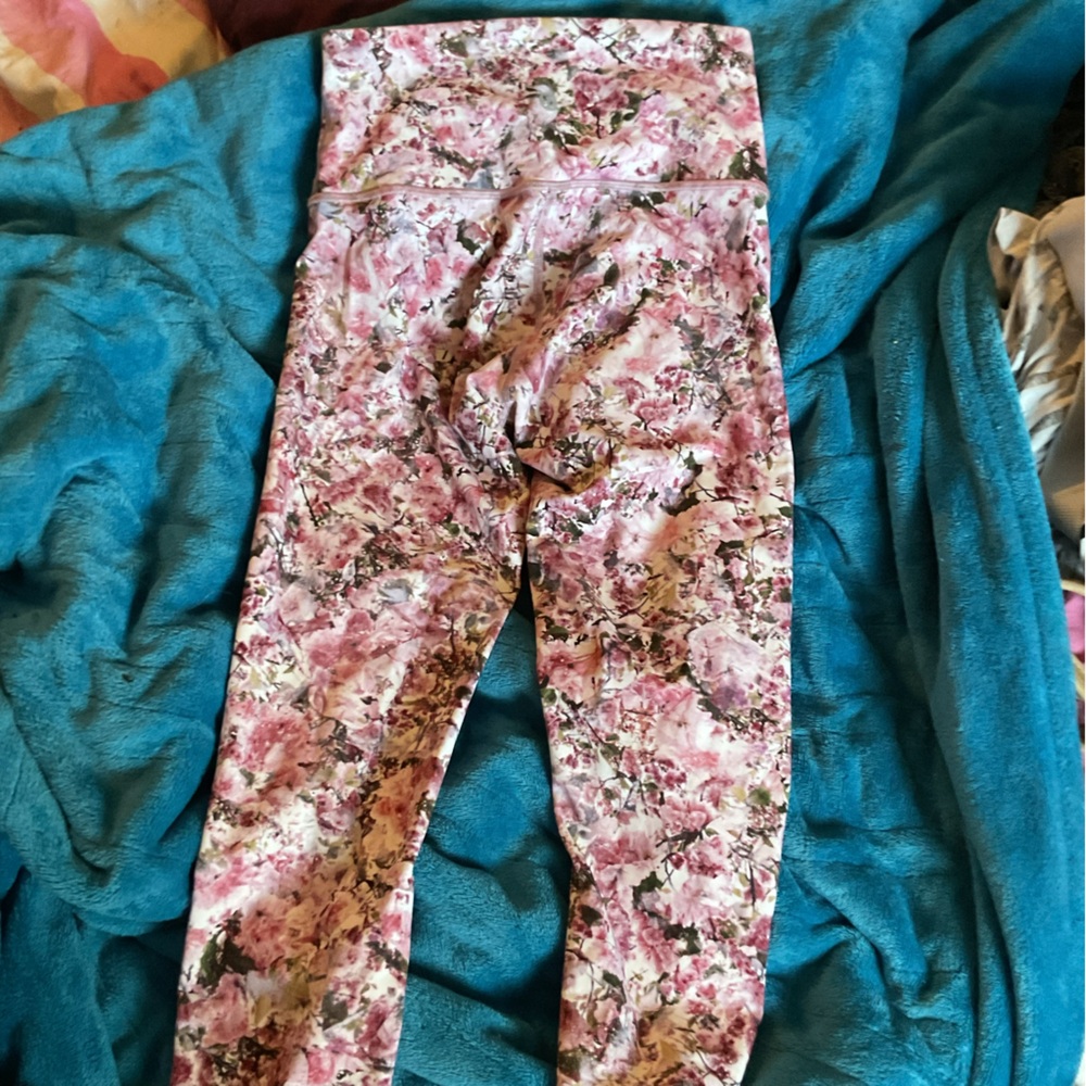 Lululemon Athletica  RARE peace  Floral Leggings caprish  leggings